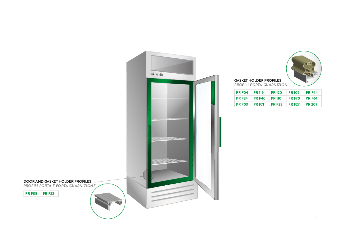 profili porta pvc armadi refrigerati