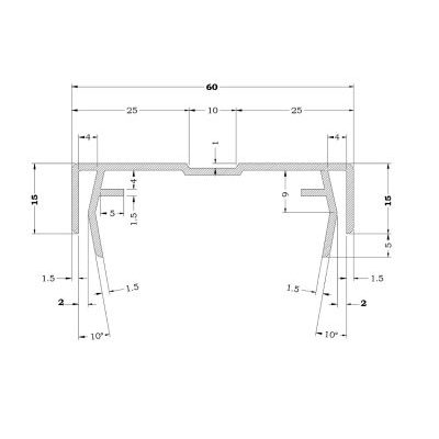 Profili in PVC giunzione pannelli celle frigorifere