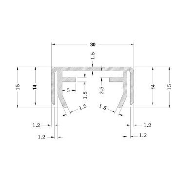 Profili in PVC ponte termico per refrigerazione