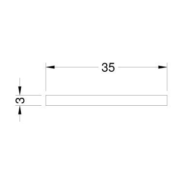 Flaches PVC Profil für den Bau und Anlagenbau