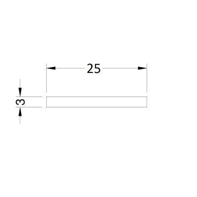 Profilo morbido “lineare” in PVC morbido COD. PRP19