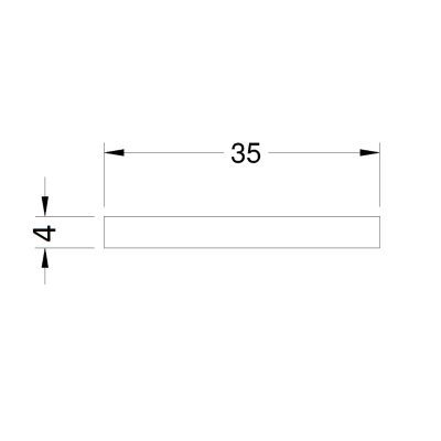 Lineares Flachprofil für Beleuchtung aus Polycarbonat-Methacrylat