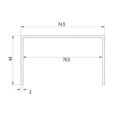 Multi-use “U” profiles in rigid and soft PVC