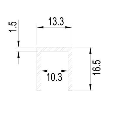 Soft multi-use profile in PVC, EVA or polyurethane COD. PRU12