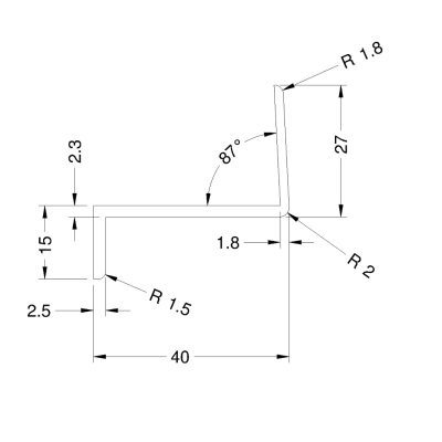 Multi-use “Z” profiles in rigid and soft PVC