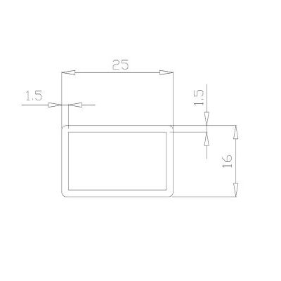 Square profile for refrigeration COD. TR902