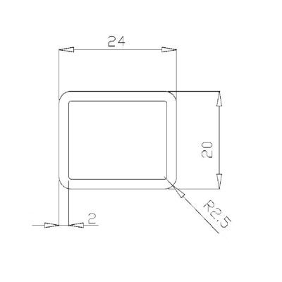 Square profile for various applications COD. TR966