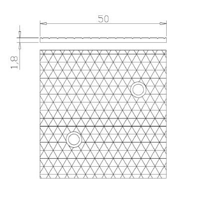 Flat PVC profile for sports facilities